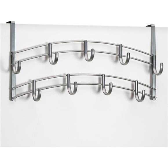 Over Door Hooks Rack - 9 Hook Over Door Hanger - Over Door Towel Rack - Picture 2 of 5